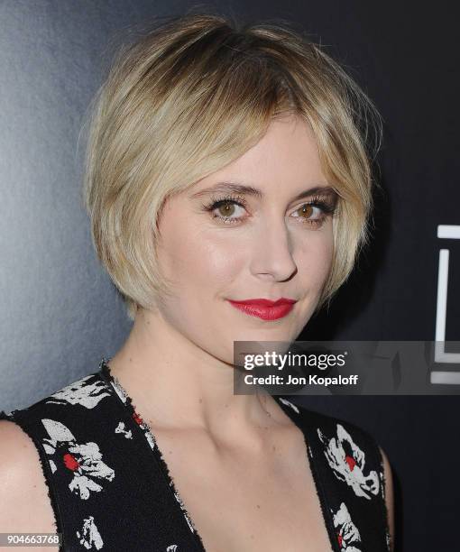 Greta Gerwig attends the 43rd Annual Los Angeles Film Critics Association Awards on January 13, 2018 in Los Angeles, California.