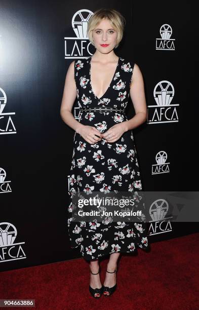 Greta Gerwig attends the 43rd Annual Los Angeles Film Critics Association Awards on January 13, 2018 in Los Angeles, California.