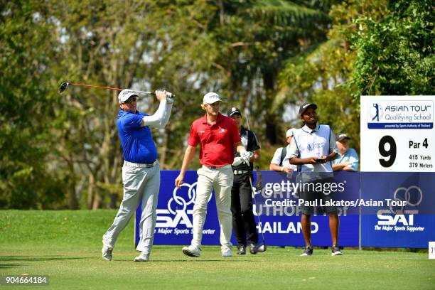 Steven Jeffress of Australia during round five of the 2018 Asian Tour Qualifying School Final Stage at Rayong Green Valley Country Club on January...