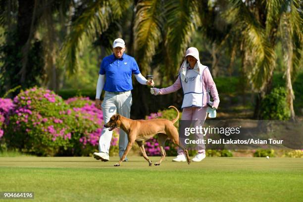 Steven Jeffress of Australia during round five of the 2018 Asian Tour Qualifying School Final Stage at Rayong Green Valley Country Club on January...