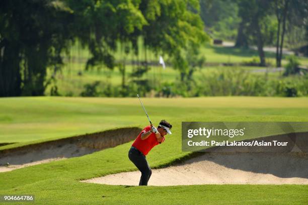 Seungtaek Lee of Korea during round five of the 2018 Asian Tour Qualifying School Final Stage at Rayong Green Valley Country Club on January 14, 2018...