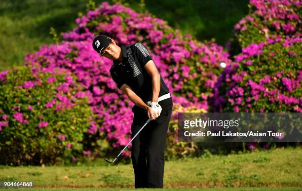 Shohei Hasegawa of Japan during round five of the 2018 Asian Tour Qualifying School Final Stage at Rayong Green Valley Country Club on January 14,...