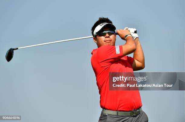 Seungtaek Lee of Korea during round five of the 2018 Asian Tour Qualifying School Final Stage at Rayong Green Valley Country Club on January 14, 2018...