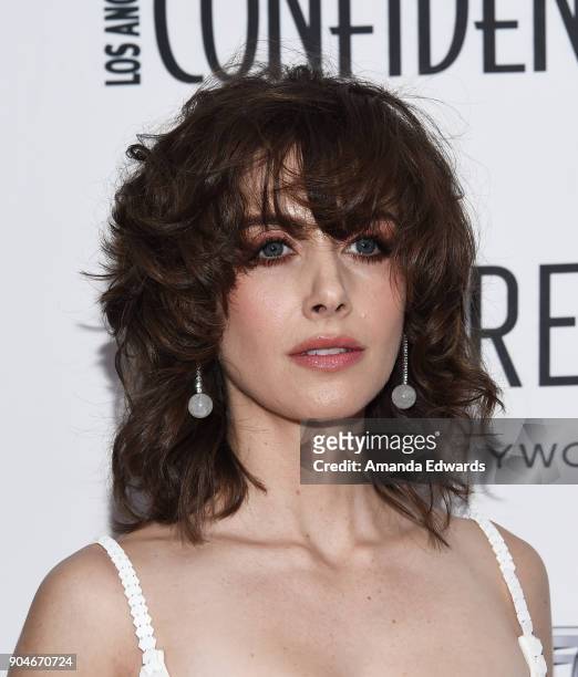 Actress Alison Brie arrives at the Los Angeles Confidential "Awards Issue" Celebration hosted by cover stars Alison Brie, Milo Ventimiglia and Ana de...