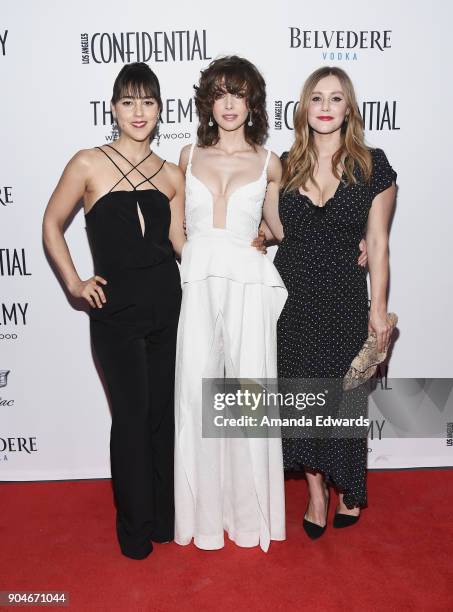 Actresses Cyrina Fiallo, Alison Brie and Julianna Guill arrive at the Los Angeles Confidential "Awards Issue" Celebration hosted by cover stars...