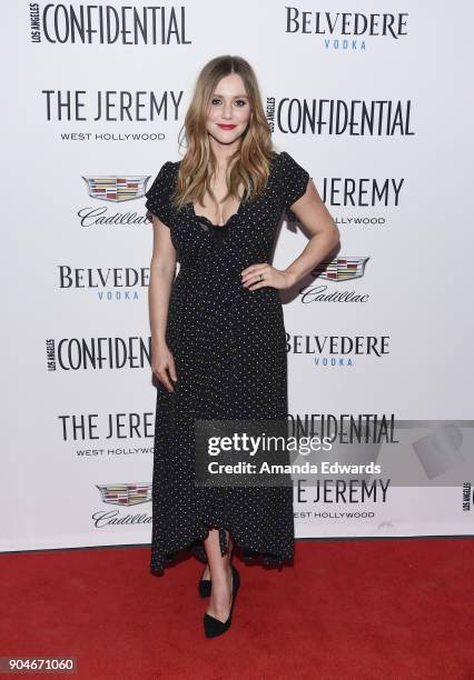 Actress Julianna Guill arrives at the Los Angeles Confidential "Awards Issue" Celebration hosted by cover stars Alison Brie, Milo Ventimiglia and Ana...