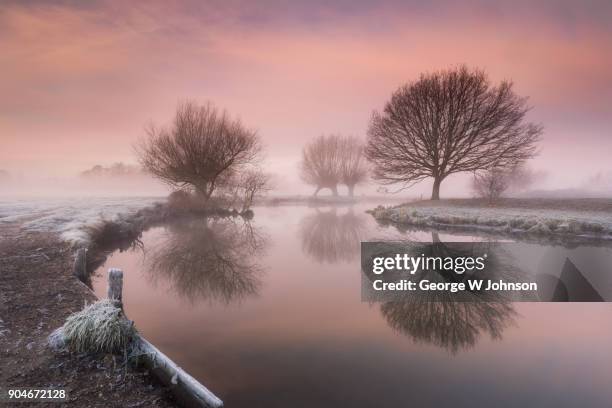 river stour at dawn - england river landscape stock pictures, royalty-free photos & images