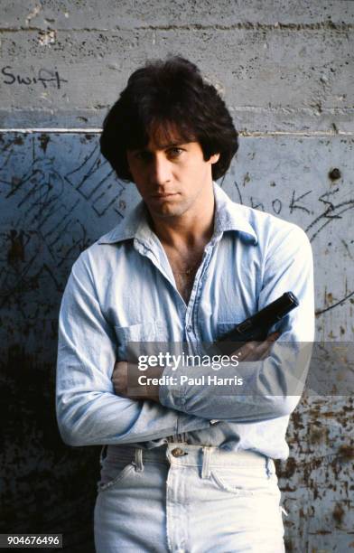 Joey Travolta is an American actor, producer, director, and screenwriter. He is the older brother of the actor John Travolta. Photographed on the set...