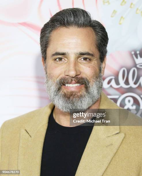 Victor Webster arrives to the Hallmark Channel and Hallmark Movies and Mysteries Winter 2018 TCA Press Tour held at Tournament House on January 13,...