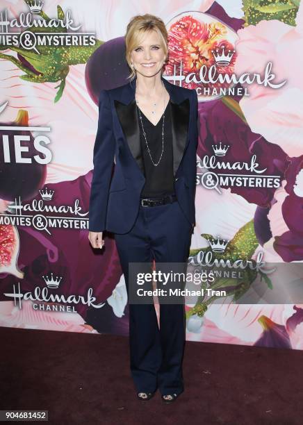 Courtney Thorne-Smith arrives to the Hallmark Channel and Hallmark Movies and Mysteries Winter 2018 TCA Press Tour held at Tournament House on...