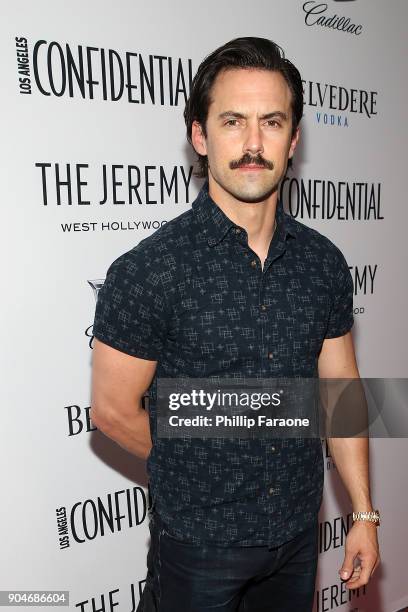 Milo Ventimiglia attends the Los Angeles Confidential, Alison Brie and Cadillac celebrate annual Awards Event with Belvedere Vodka at The Jeremy West...