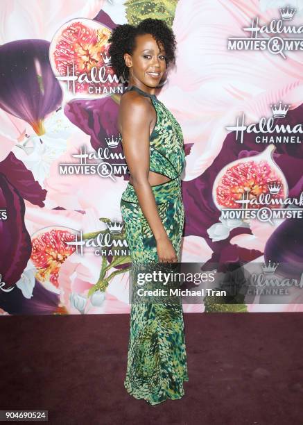 Rukiya Bernard arrives to the Hallmark Channel and Hallmark Movies and Mysteries Winter 2018 TCA Press Tour held at Tournament House on January 13,...