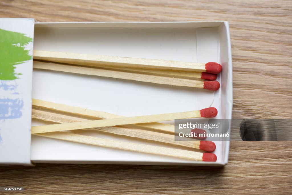 Match Stack. Red Redtipped Matches Matchsticks High-Res Stock Photo - Getty Images