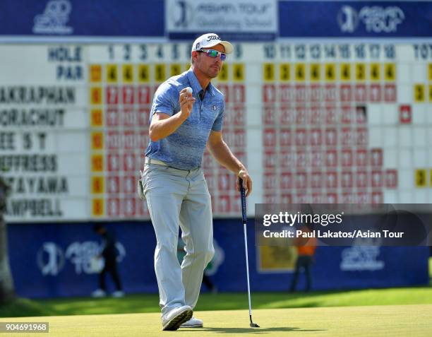 Gareth Paddison of New Zealand during round five of the 2018 Asian Tour Qualifying School Final Stage at Rayong Green Valley Country Club on January...