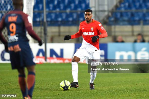 Jemerson of Monaco during the Ligue 1 match between Montpellier and Monaco at Stade de la Mosson on January 13, 2018 in Montpellier, France.