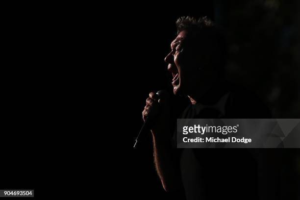 Jimmy Barnes performs at the MND concert to help raise funds for the fight against Motor Neuron Disease ahead of the 2018 Australian Open at...
