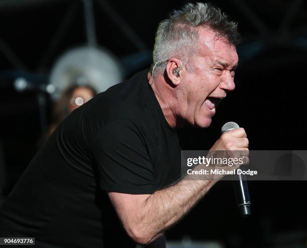 Jimmy Barnes performs at the MND concert to help raise funds for the fight against Motor Neuron Disease ahead of the 2018 Australian Open at...