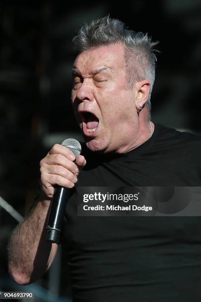 Jimmy Barnes performs at the MND concert to help raise funds for the fight against Motor Neuron Disease ahead of the 2018 Australian Open at...