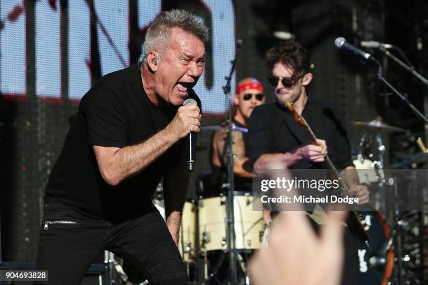 Jimmy Barnes performs at the MND concert to help raise funds for the fight against Motor Neuron Disease ahead of the 2018 Australian Open at...