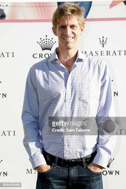 Kevin Anderson arrives ahead of the 2018 Crown IMG Tennis Player at Crown Palladium on January 14, 2018 in Melbourne, Australia.