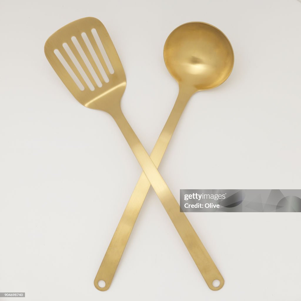 Golden cutleries