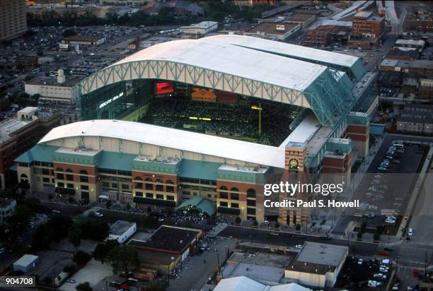 Houston's Enron Field, christened by the Astros with an exhibition game against the New York Yankees, opened its doors March 30, 2000 in Houston,...