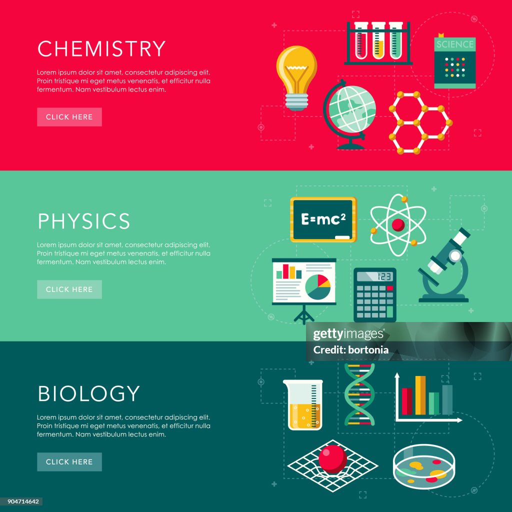 Science Flat Design Web Banners Set High-Res Vector Graphic - Getty Images