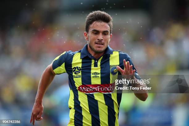 Asdrubal of the Mariners during the round 16 A-League match between the Central Coast Mariners and Melbourne City at Central Coast Stadium on January...