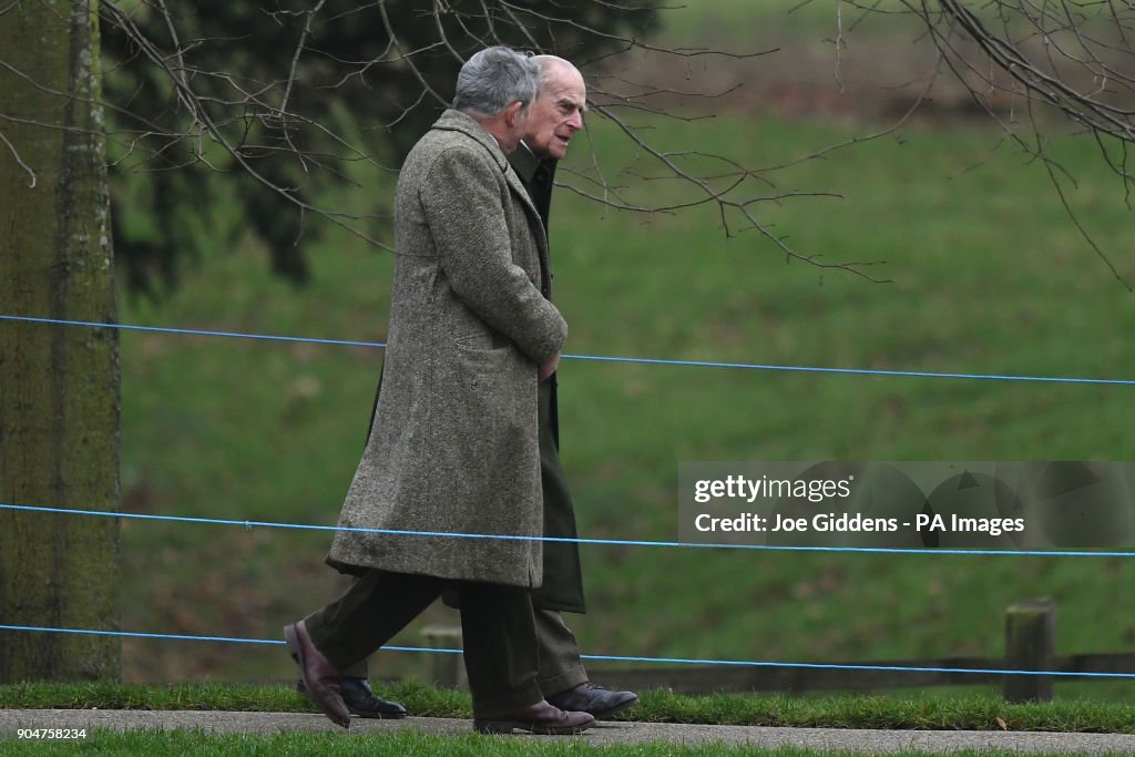 Royals attend church