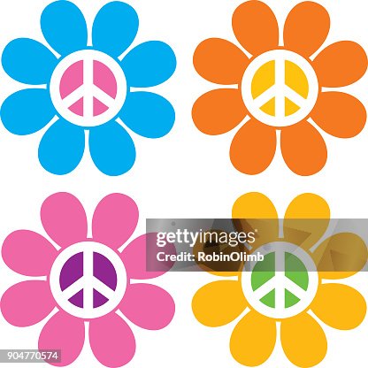 Peace Sign Flower Icons Peace Sign Flower Icons