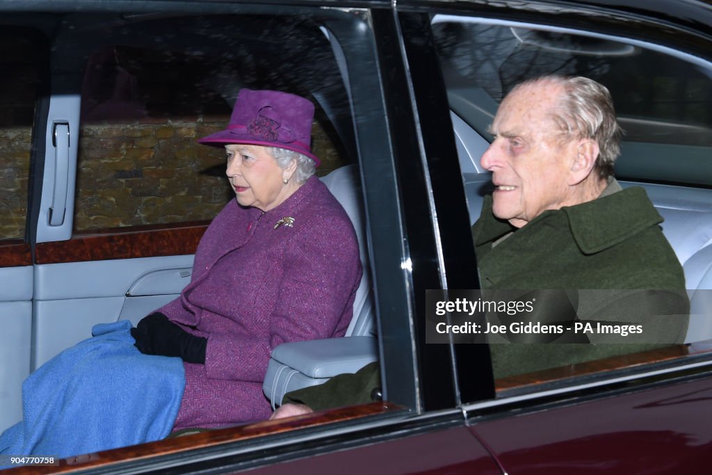 Royals attend church