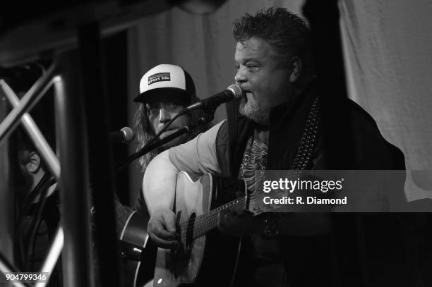 Singer/Songwriter Jaren Johnston of The Cadillac Three and Craig Wiseman perform during the ASCAP Showcase at The Lakehouse during the 9th Annual 30A...