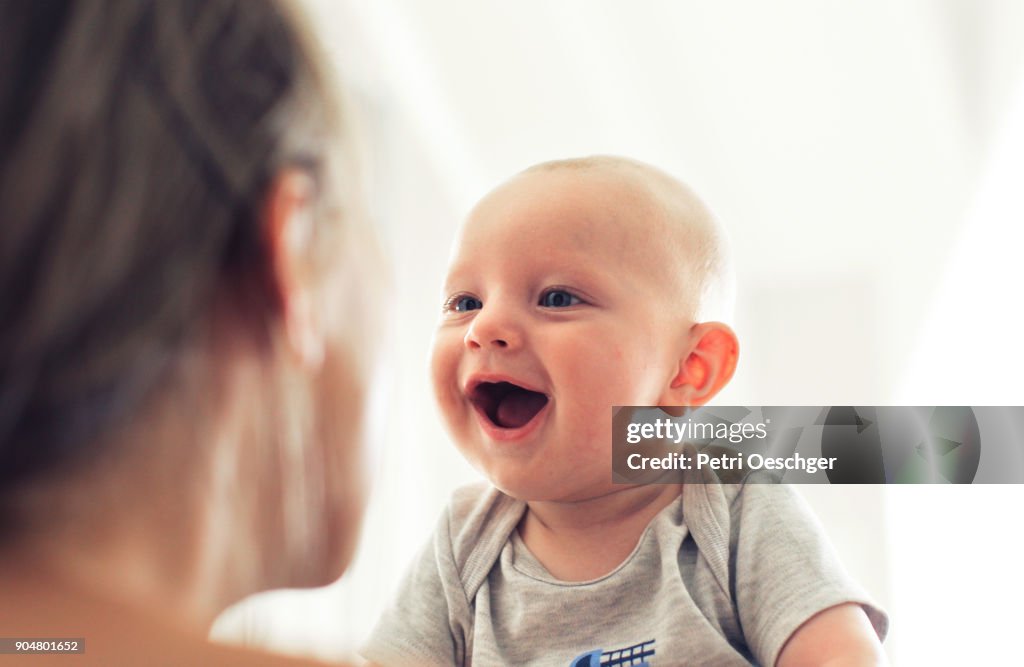 Bonding with mom.