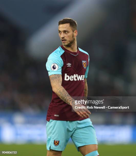 West Ham United's Marko Arnautovic during the Premier League match between Huddersfield Town and West Ham United at John Smith's Stadium on January...