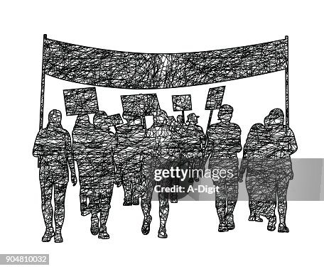 Protesting Mob Marching Protest Mob High-Res Vector Graphic - Getty Images