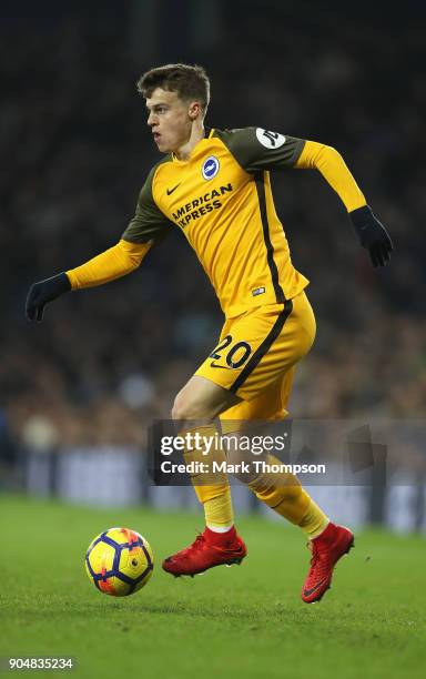 Solly March of Brighton and Hove Albion in action during the Premier League match between West Bromwich Albion and Brighton and Hove Albion at The...