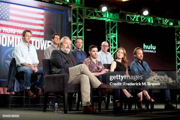 Showrunner/Executive producer Dan Futterman, executive producer Craig Zisk, executive producer/author Lawrence Wright, executive producer Alex...