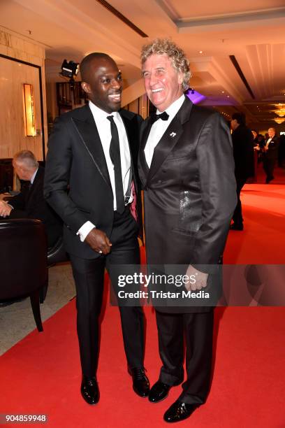 Hans Sarpei and Jean Marie Pfaff attend the 117th Press Ball on January 13, 2018 in Berlin, Germany.