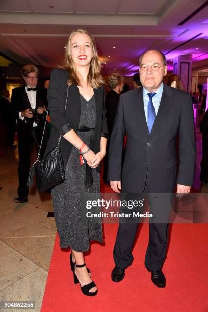 Gregor Gysi with his daughter Anna attend the 117th Press Ball on January 13, 2018 in Berlin, Germany.