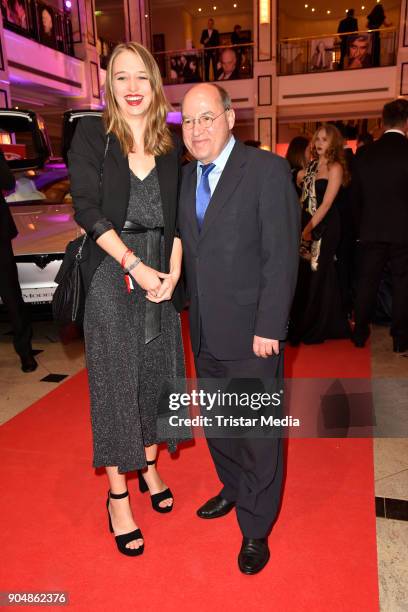 Gregor Gysi with his daughter Anna attend the 117th Press Ball on January 13, 2018 in Berlin, Germany.