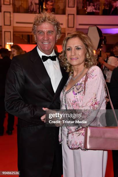 Jean Marie Pfaff and guest attend the 117th Press Ball on January 13, 2018 in Berlin, Germany.