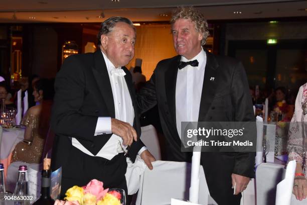 Richard Lugner and Jean Marie Pfaff attend the 117th Press Ball on January 13, 2018 in Berlin, Germany.