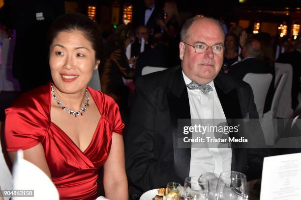 Walter Kohl and Kyung-Sook Kohl attend the 117th Press Ball on January 13, 2018 in Berlin, Germany.