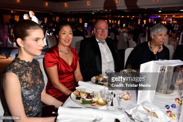 Walter Kohl, Kyung-Sook Kohl and granddaughter Leyla attend the 117th Press Ball on January 13, 2018 in Berlin, Germany.