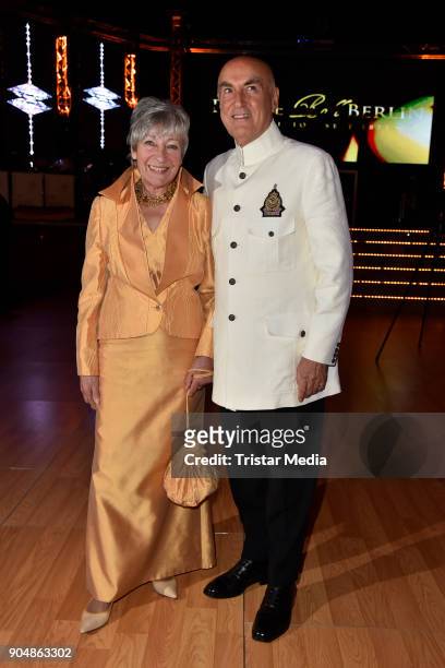 Heidi Hetzer and guest attend the 117th Press Ball on January 13, 2018 in Berlin, Germany.