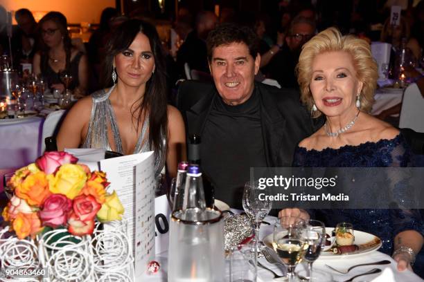 Jack White, Rafaella White and Ute-Henriette Ohoven attend the 117th Press Ball on January 13, 2018 in Berlin, Germany.