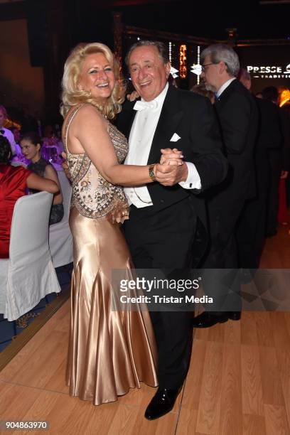 Richard Lugner and Sonja Schoenanger attend the 117th Press Ball on January 13, 2018 in Berlin, Germany.