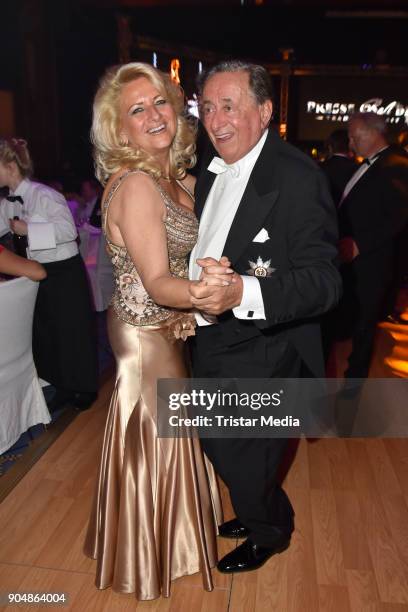 Richard Lugner and Sonja Schoenanger attend the 117th Press Ball on January 13, 2018 in Berlin, Germany.