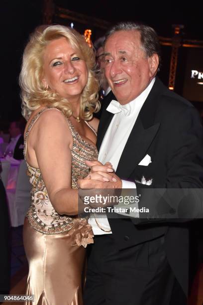 Richard Lugner and Sonja Schoenanger attend the 117th Press Ball on January 13, 2018 in Berlin, Germany.