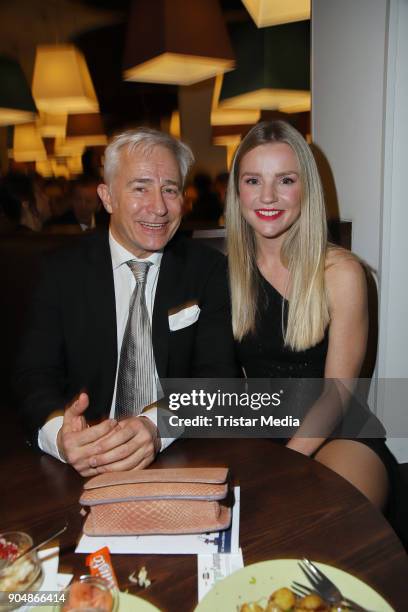 Gerry Hungbauer and Kim-Sarah Brandts attend the 'Ahoi 2018 - The special kind of New Year's Reception on January 13, 2018 in Hamburg, Germany.